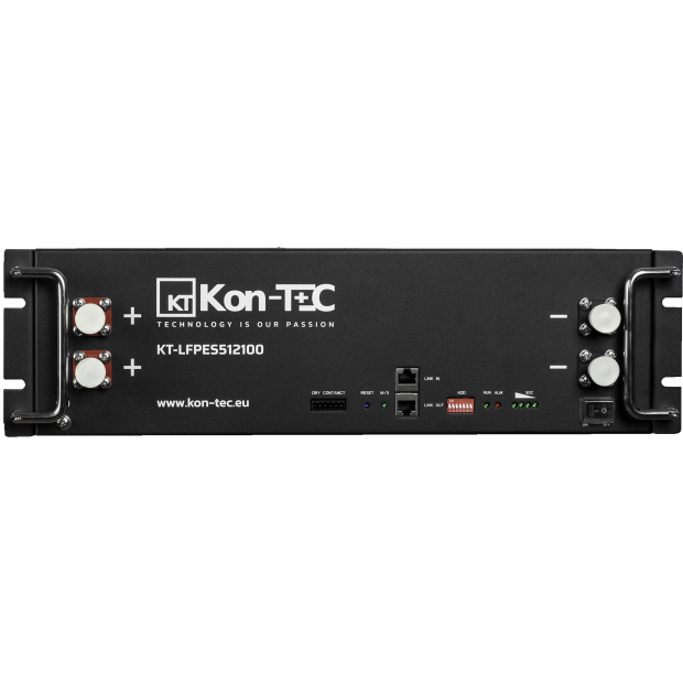 Niskonapięciowy magazyn energii Kon-TEC 5,2kWh 100Ah KT-LFPES512100 /rack, podłoga, ściana/ kompatybilny DEYE Victron